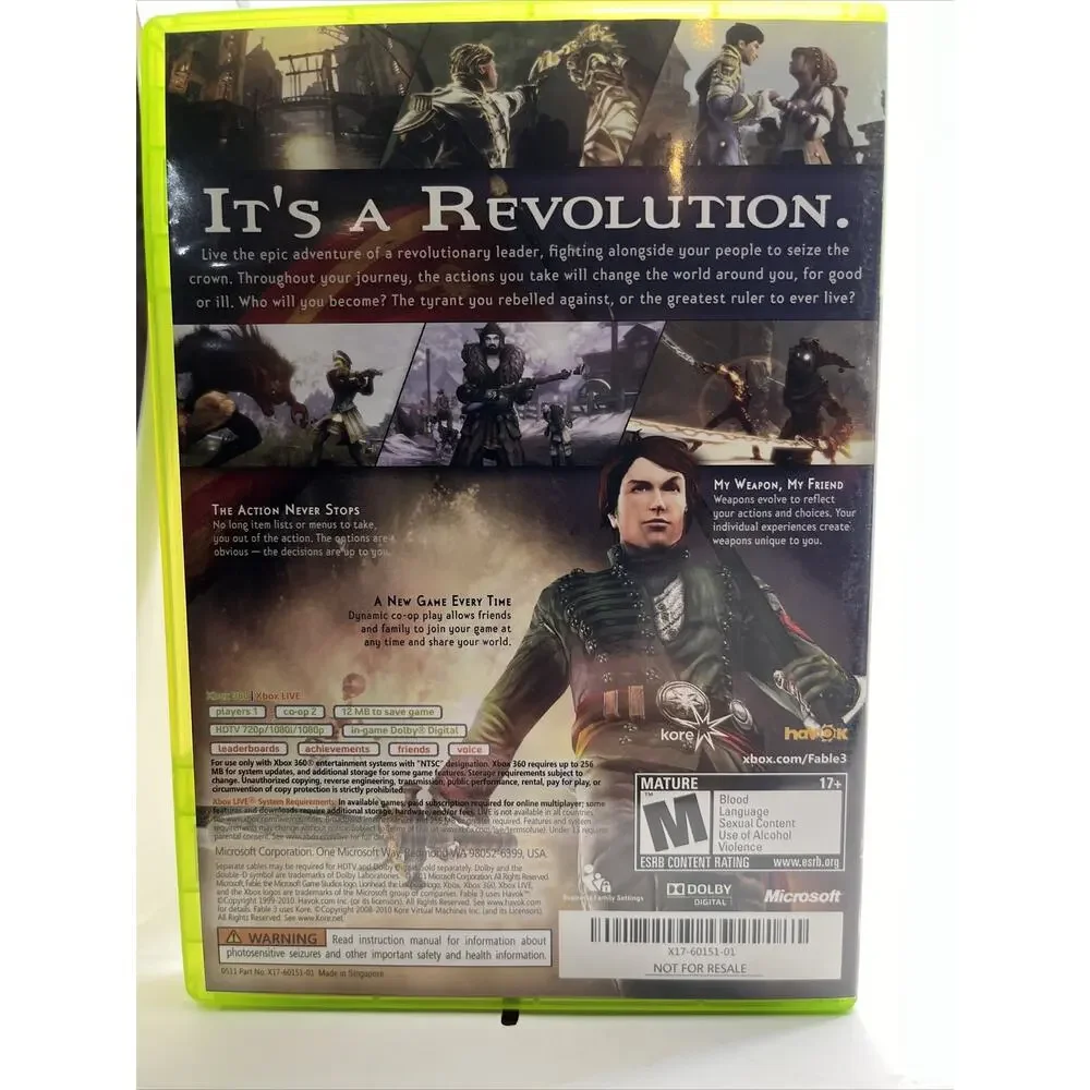 Fable III (Microsoft Xbox 360, 2010) with Manual - tested